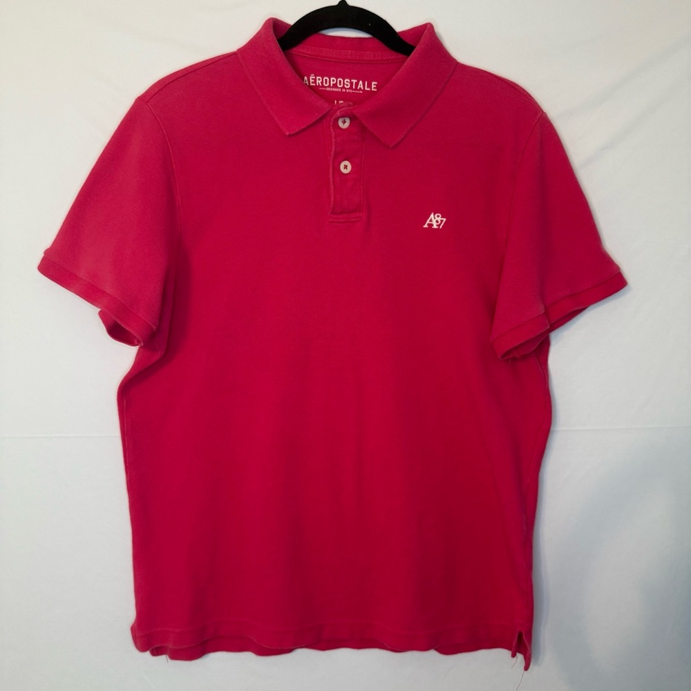 Aeropostale Pink Polo Shirt Classic Design. A12